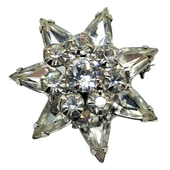 VIntage Rhinestone Brooch Lot of 8 Weiss Kramer Burt Cassell Costume Jewelry - Picture 2 of 16